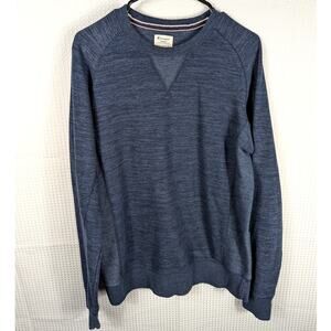 Champion Medium Crewneck Sweatshirt Men Blue Pullover Long Sleeve Cotton Casual